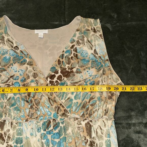 Charter Club Dress Y2K Womens 2X Multi Camo Animal Print Nylon Sleeveless Tiered - Picture 4 of 6